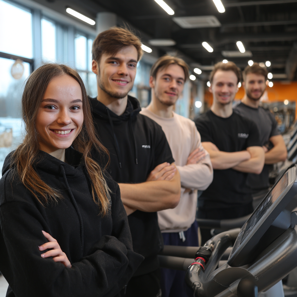 Професійний фітнес тренер проводить заняття